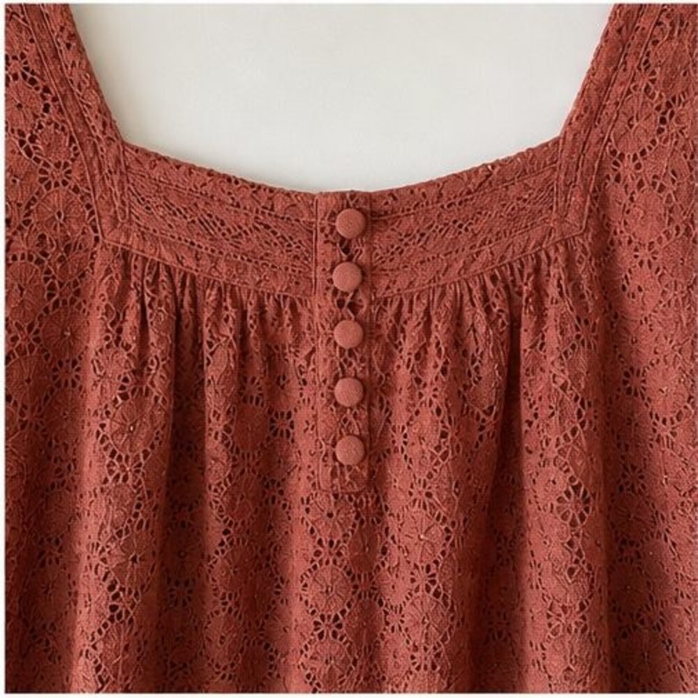 Rust Peplum Top - Picture 4 of 6